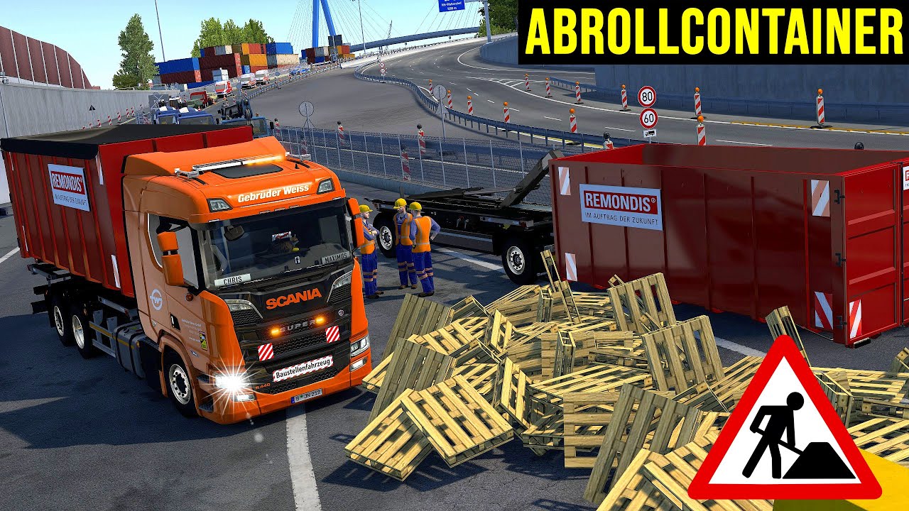 ETS2 1.57 ★ Abrollcontainer - Hooklift for Seb Swap Body [3111] EURO TRUCK SIMULATOR 2