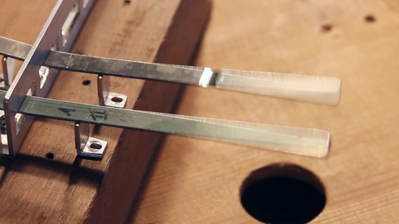 Kalimba tines: Modifying the overtones