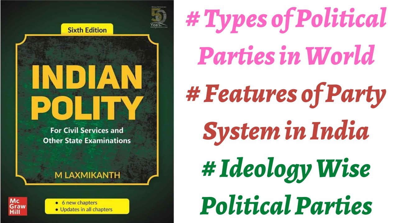 (V229) (Classification of Political Parties, Features of Party System in India) M. Laxmikanth Polity