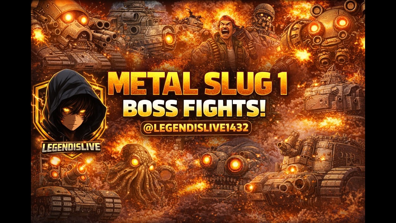 All Boss Fights in Metal Slug 1 🔥 | Epic Final Battle! @LEGENDISLIVE1432