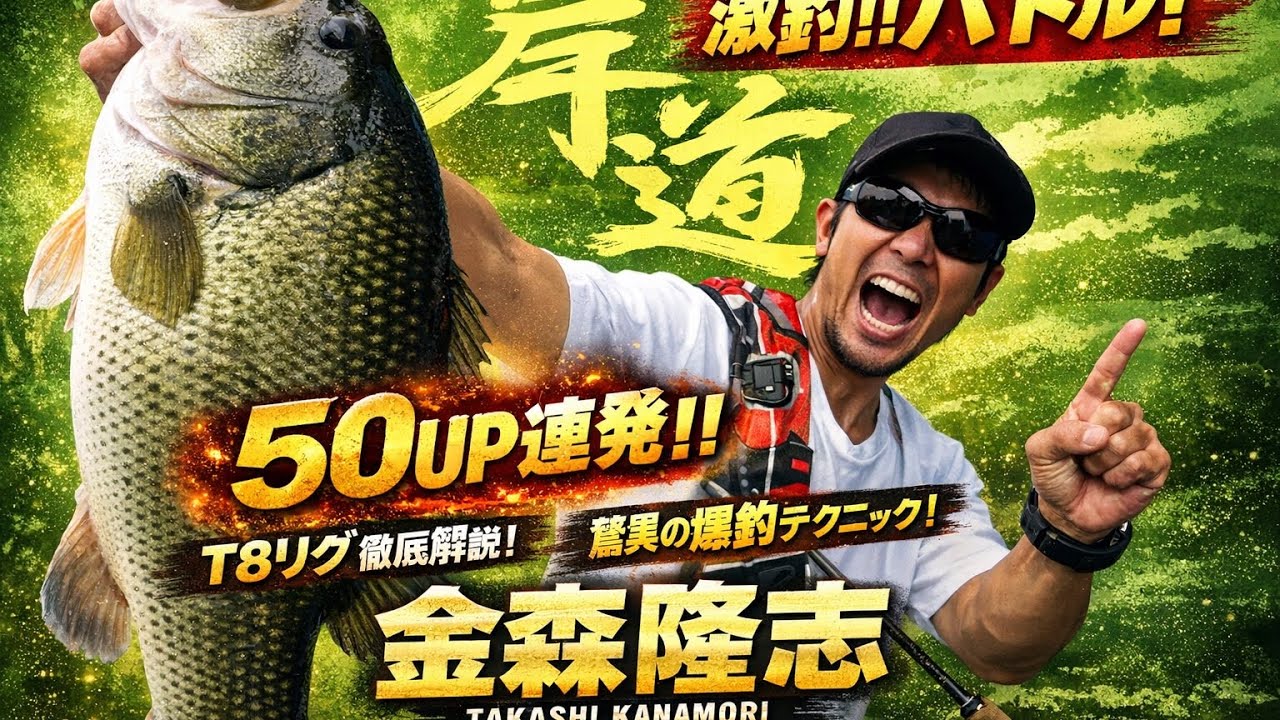 【岸道９】【金森隆志】夏のデカバス釣り２日間