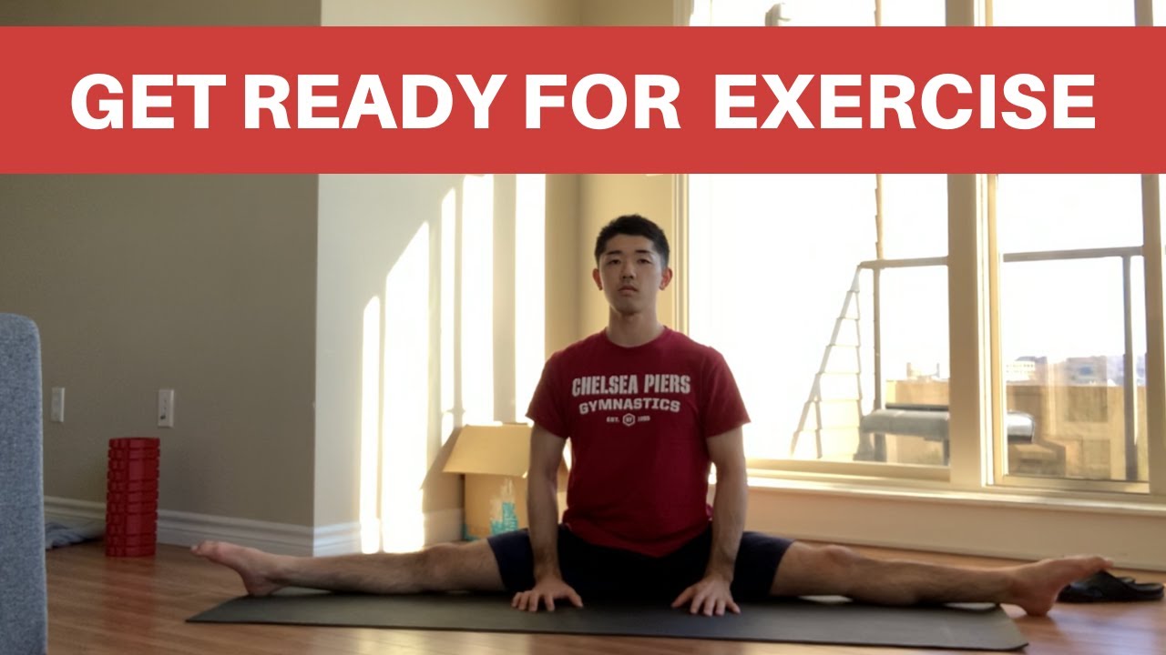 Stretching before gymnastics exercises