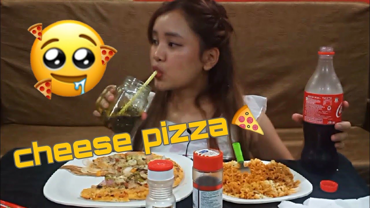 CHEESE PIZZA|SPICY NOODLES|MUKBANG|RUTH LRF