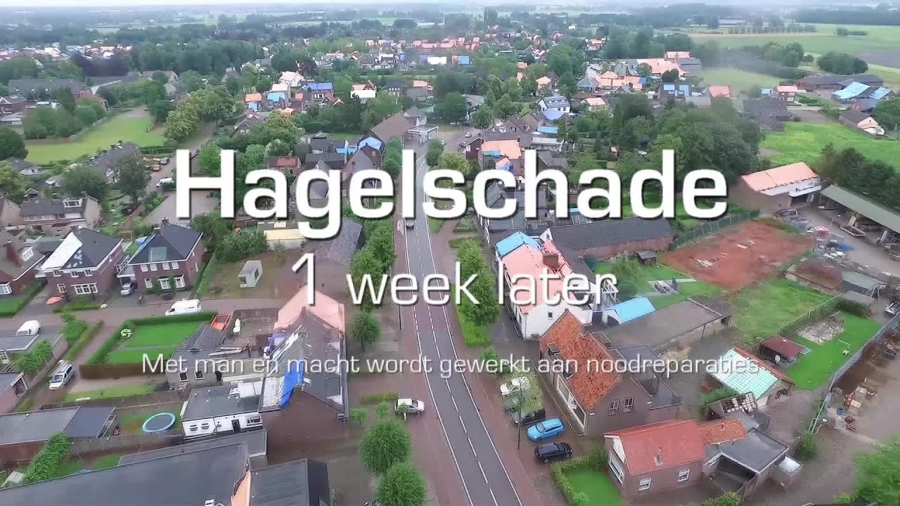 Drone filmt extreme schade na noodweer in Someren en Luyksgestel