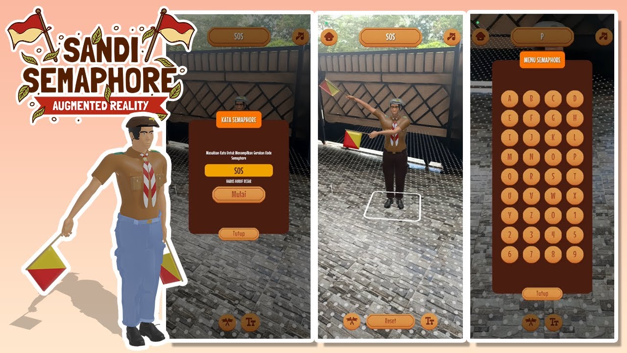 Augmented Reality Semaphore (Kode Morse Pramuka)