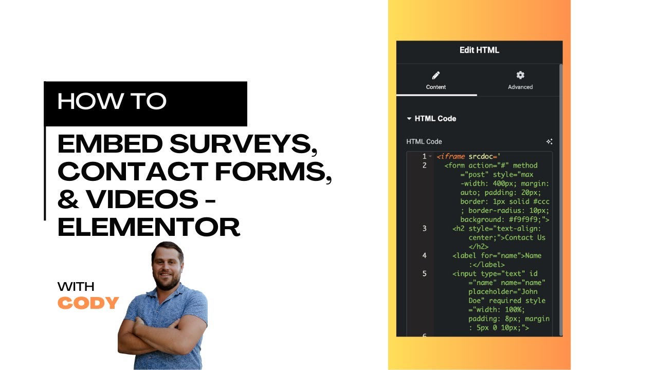 How to Embed Surveys, Forms & Videos in Elementor (Easy Guide!)