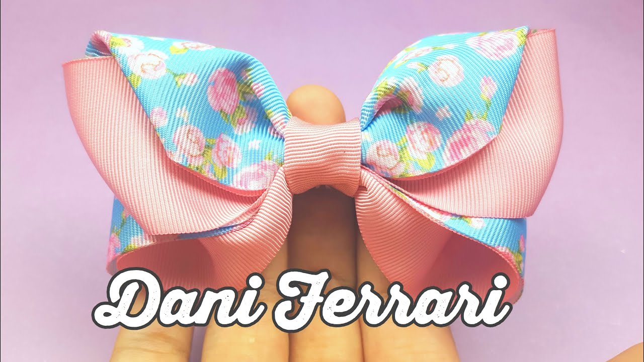 🎀 Como fazer laço de fita 🎀 DIY passo a passo 🎀 Ribbon bow hair - Dani Ferrari.