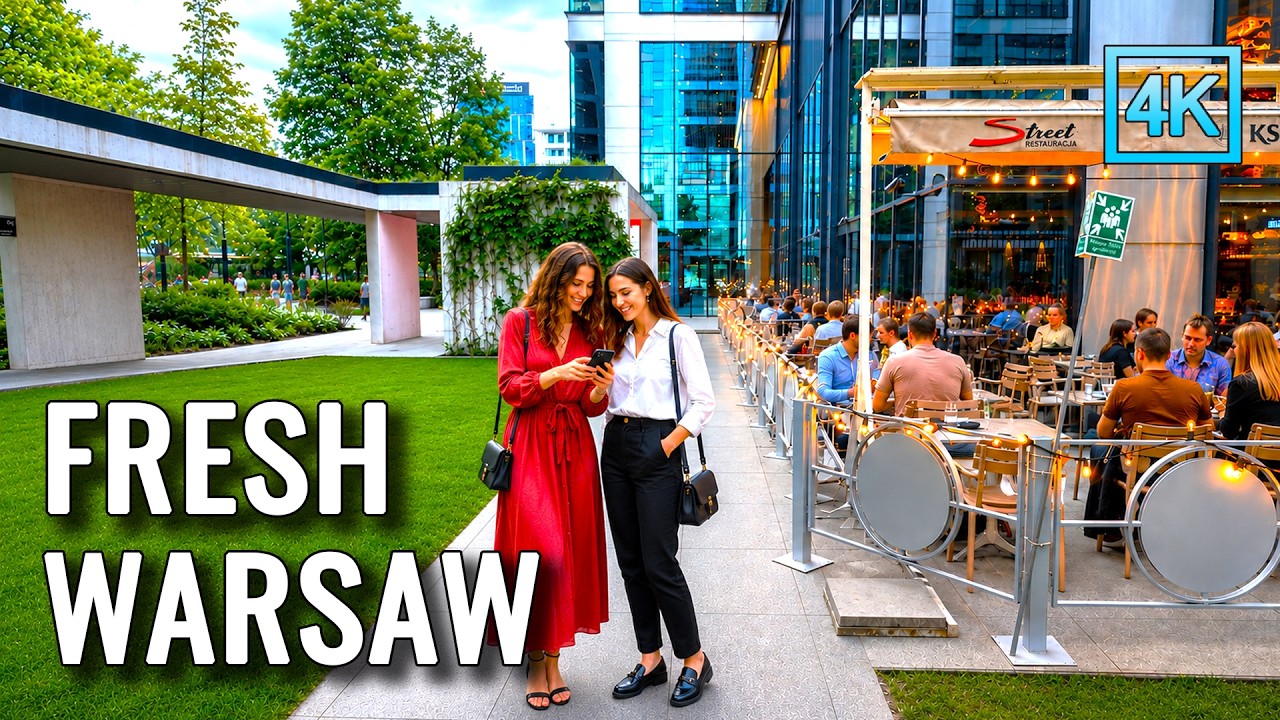 Europe's Beautiful Rising Star on an Amazing Day | Warsaw Walking Tour in 4K HDR