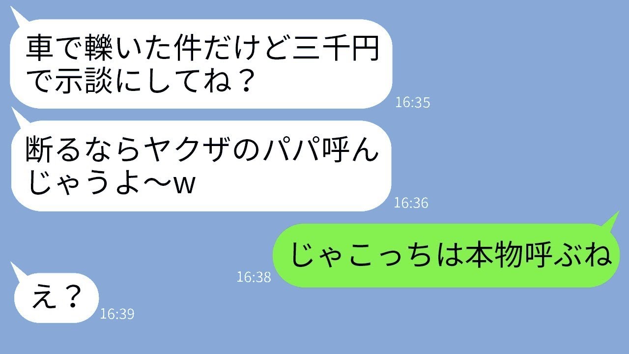 自称ヤクザの娘を持つママ友が飲酒運転で私をひいて病院に運ばれ、「示談にしないと厄介なことになるよw」と言ってきたが、こちらが本物を呼んだときのママ友の反応がwww