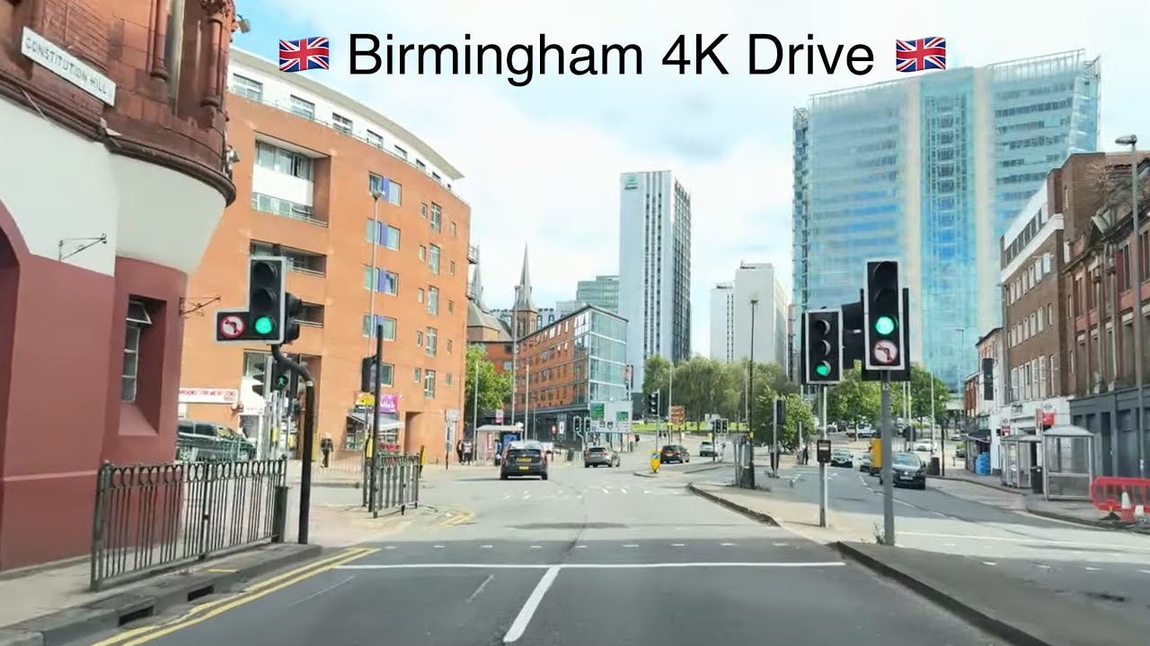 🇬🇧 [4K] #Dive #Birmingham UK | Gt Hampton St to Gravelly Hill via #Aston #Expressway #A38(M) 