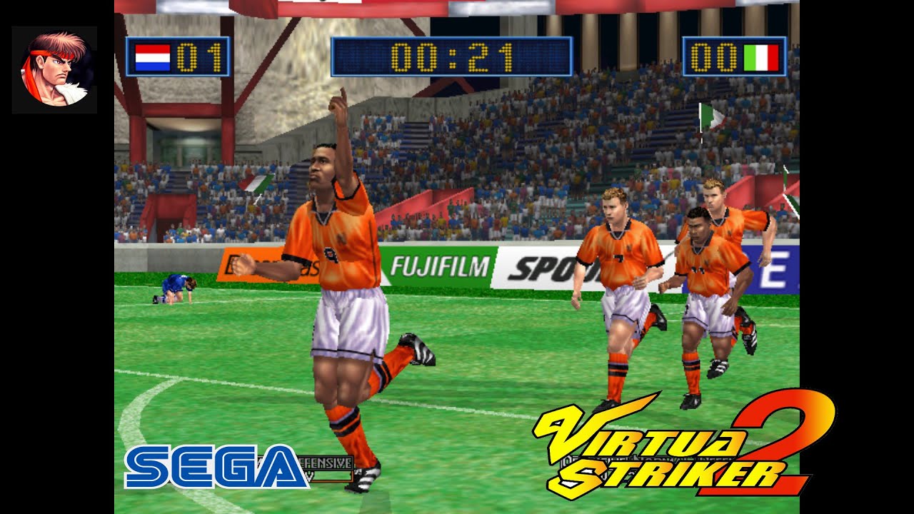 otra pasada retro-  VIRTUA STRIKER 2 - Versiones originales ARCADE - probando cada una