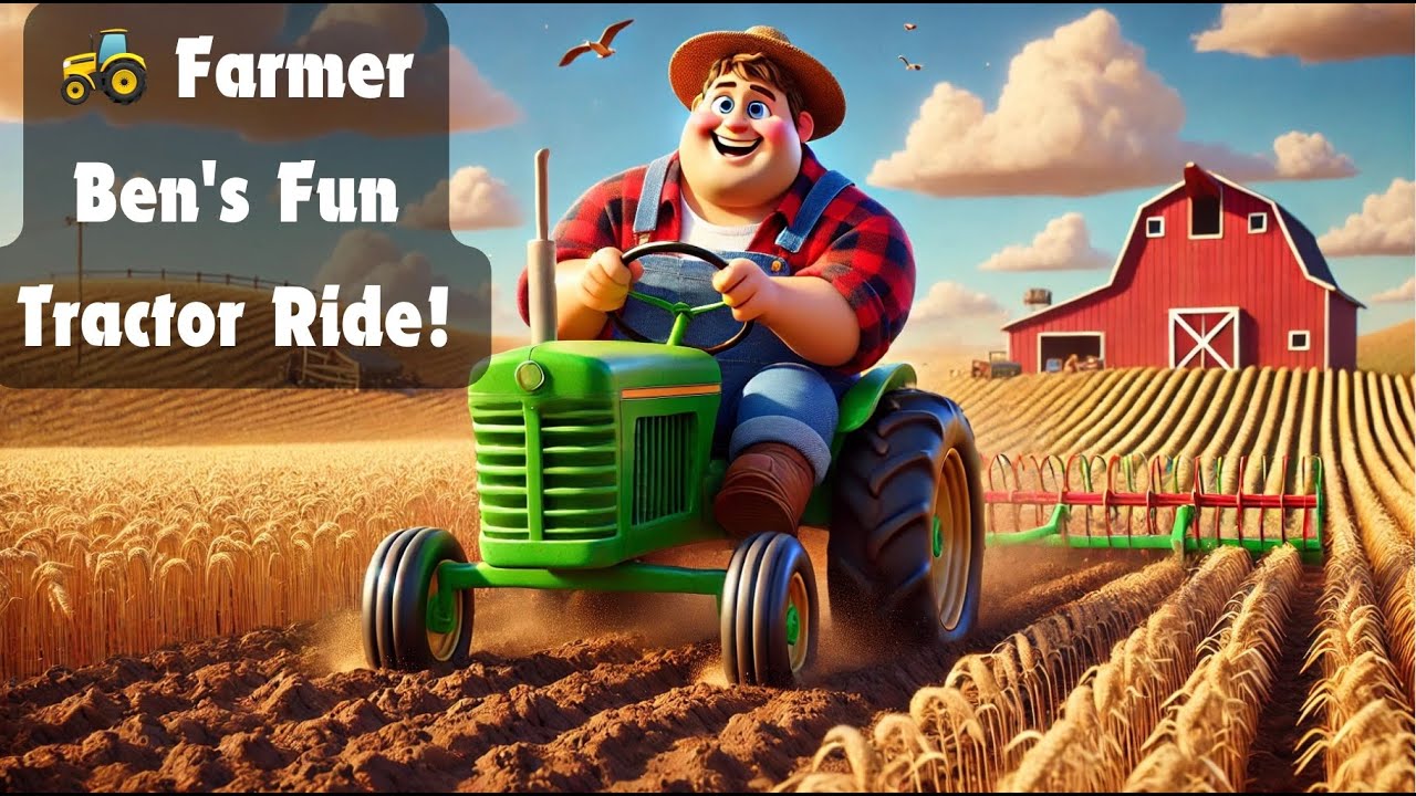 🚜 Farmer Ben's Busy Day | Fun Farm Adventure for Kids | Tractor Rhymes & Songs