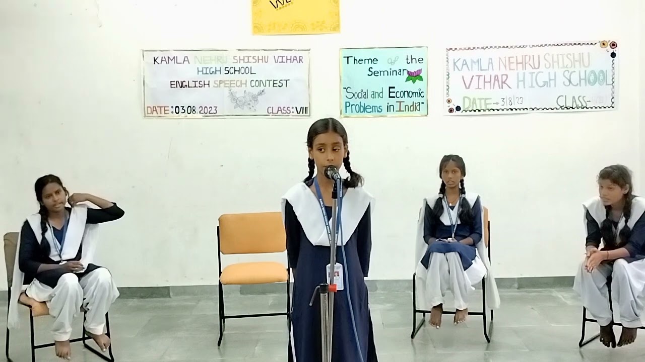 English Speech Contest for Kamla Nehru Shishu Vihar High School Ptna Class VIII(1)