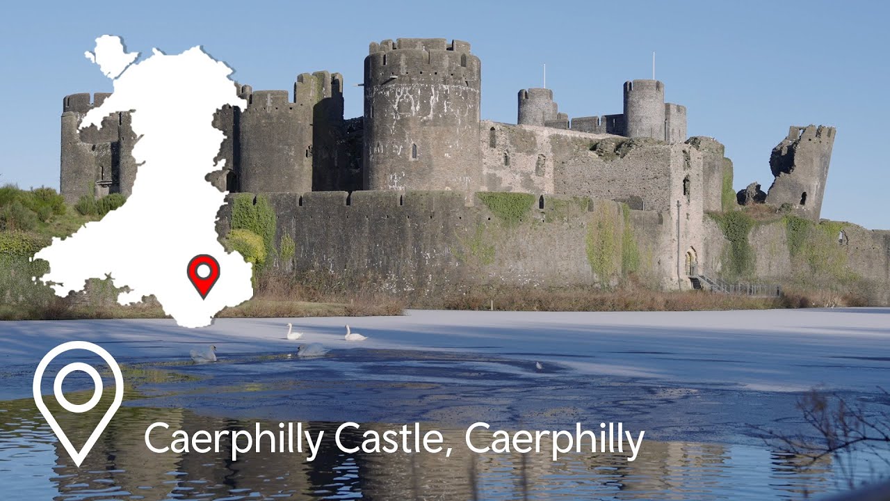A Frozen Moat at Caerphilly Castle - Chill Cymru - Slow TV Experience