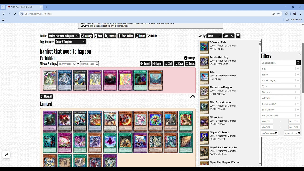 Konami gnamo!!! rilascia sta banlist