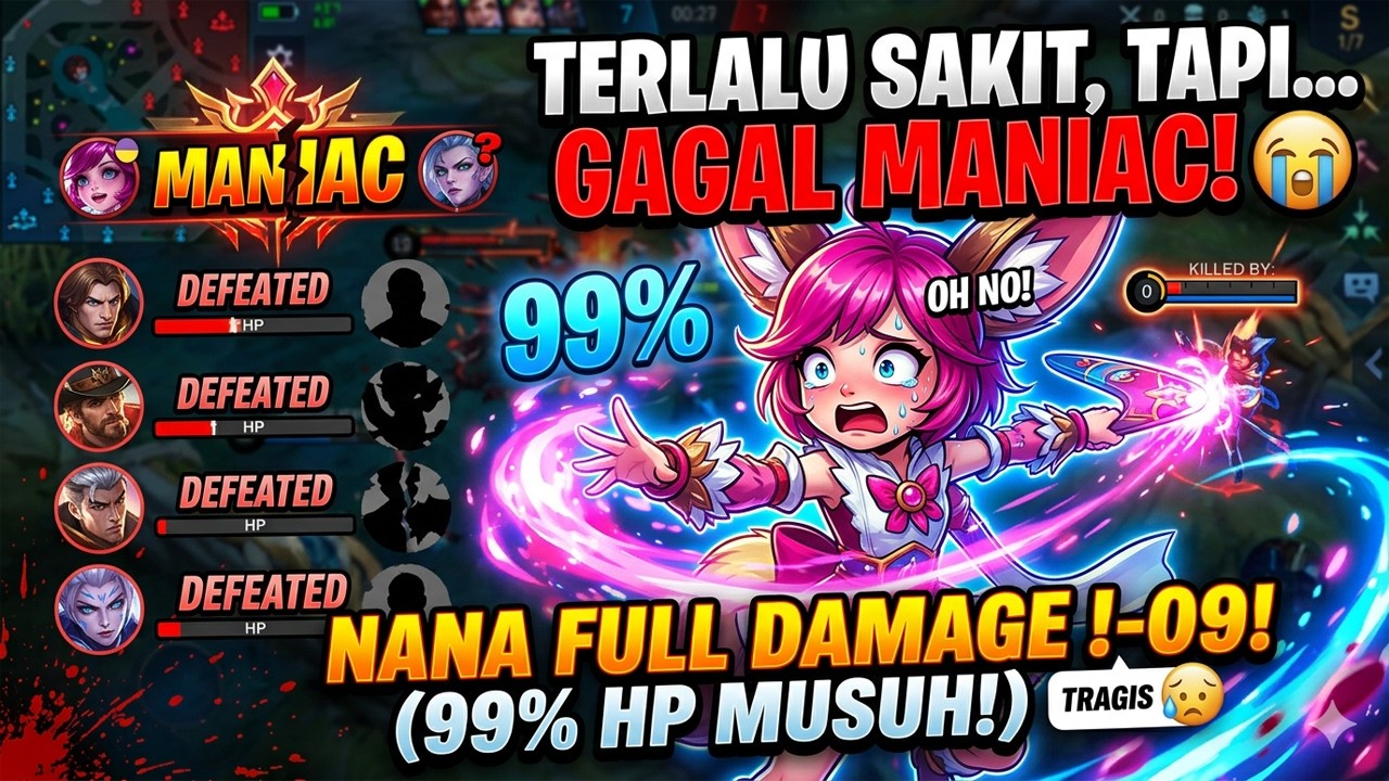 NANA FULL MAGIC POWER BUILD 2026! 1 HIT DELETE TANKS!  failed MANIAC! gameplay mlbb💥