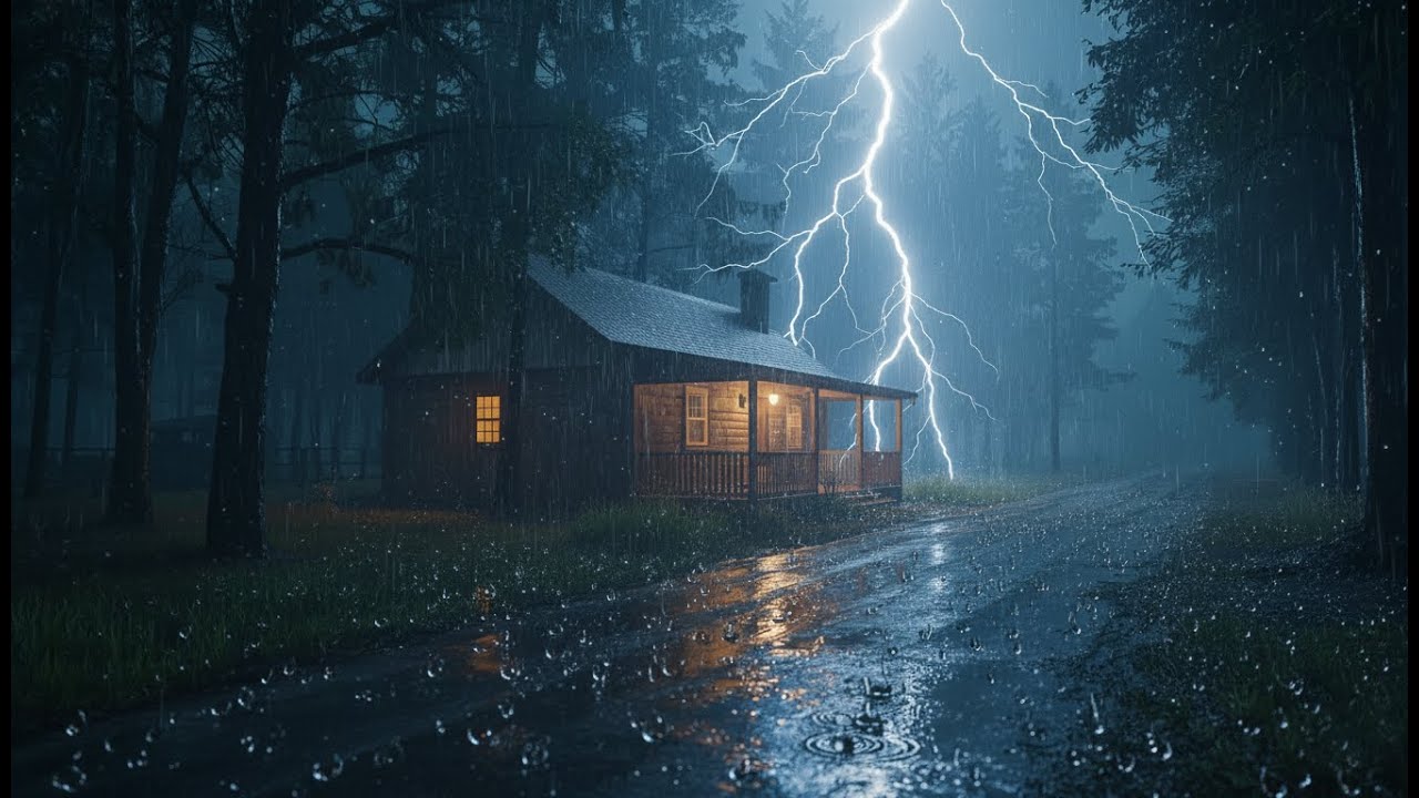 Heavy Rain & Thunderstorm Ambience | Relax and Fall Asleep with Heavy Rain White Noise