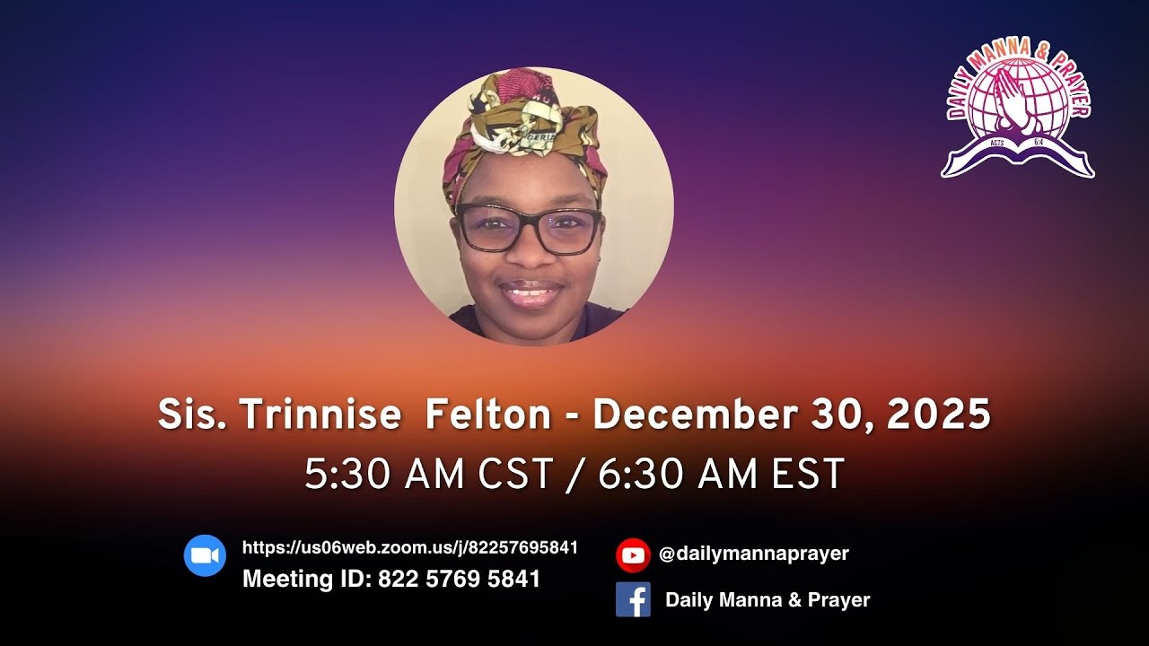 Daily Manna & Prayer December 30, 2025