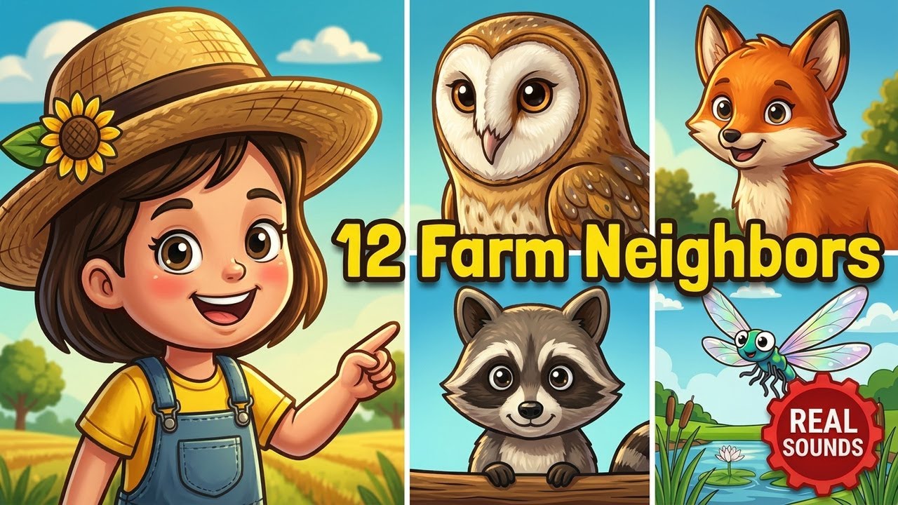Old MacDonald Had a Farm 3 (12 Farm Neighbors!) | Sounds, Textures & Songs | Sunny's Bright World