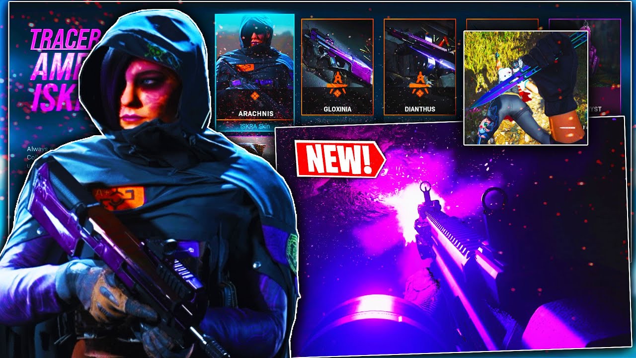 the NEW TRACER PACK AMETHYST ISKRA BUNDLE IN MODERN WARFARE! SHOWCASE (NEW PURPLE TRACERS)