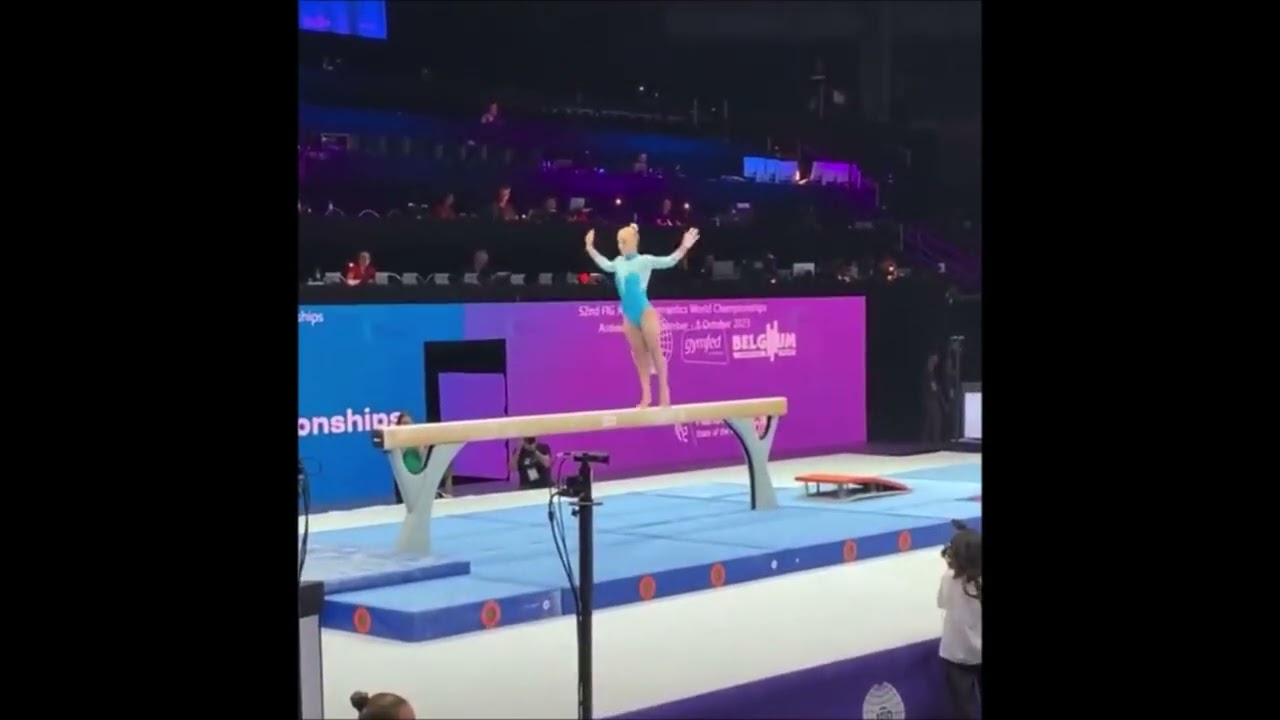 Alice D'Amato (ITA) VT UB BB 2023 Antwerp Worlds Podium Training