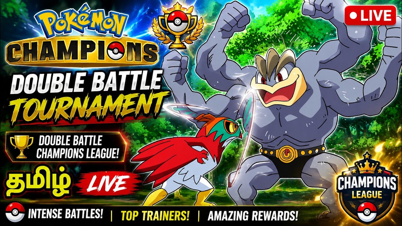 🔴 POK&Eacute;MON CHAMPIONS DOUBLE BATTLE TOURNAMENT 🏆 | தமிழ் LIVE 🔥#pokemonchampions #pokemontamil