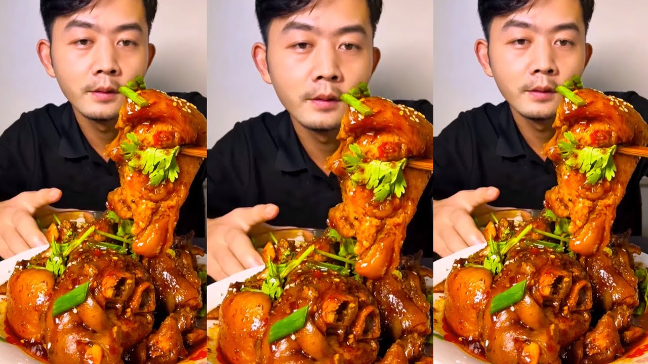 Mukbang. Eat, pork ribs that have a delicious, sour and spicy taste.#mukbang #eatfood #eating 