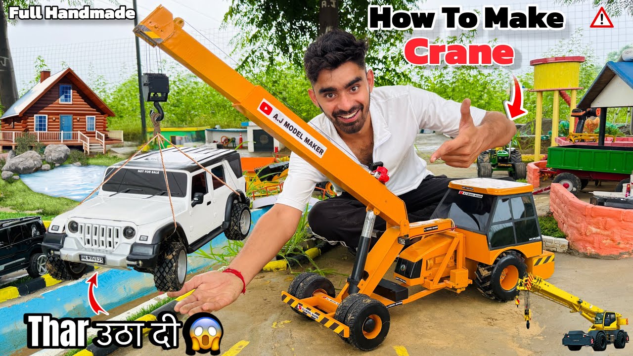 How To Make Crane Using Pvc Pipe -🔥Handmade crane 🏗️-@Aakash946 