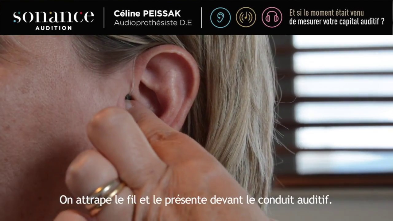 Mise en place d'un mini-contour appareil auditif // Sonance Annecy