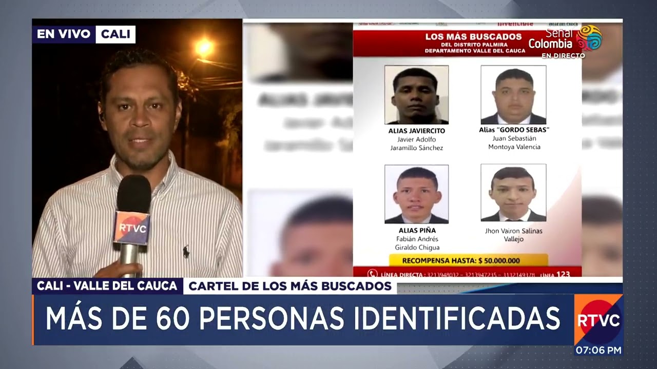 Revelan cartel de los delincuentes más buscados en el Valle del Cauca  | RTVC Noticias