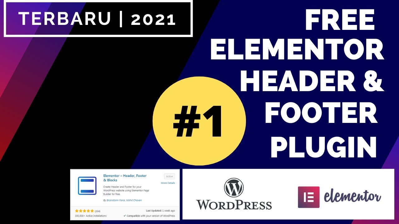 Best Custom Header & Footer For Elementor Free Version  | 100 % Bagus dan Mudah
