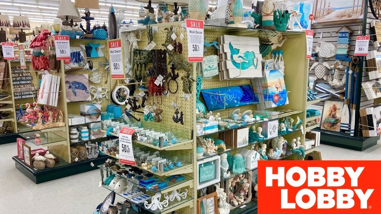 HOBBY LOBBY BEACH HOUSE DECORATIONS COASTAL HOME DECOR SHOP WITH ME SHOPPING STORE WALK THROUGH