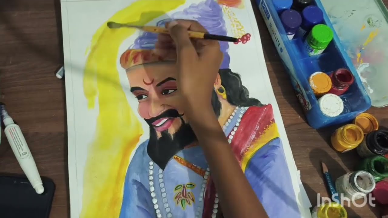  How to Drow Shivaji maharaj Drowing 🎨🖌️#artisticchannel #art #shortsfeed #virl #painting #shivray 