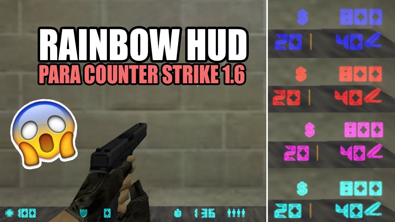 Rainbow Hud para Counter Strike 1.6 No Steam / Steam | N3zt0Rツ | ¡HUD DE COLORES!