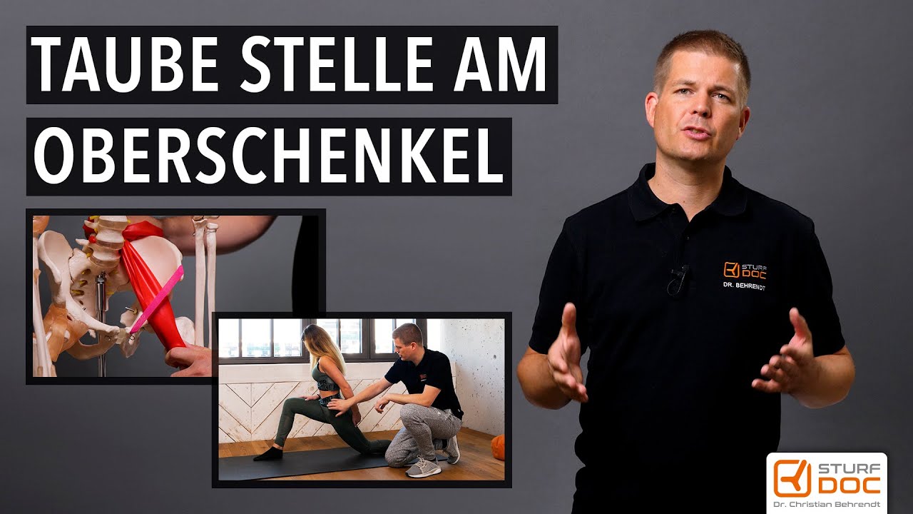 Taube Stelle am Oberschenkel - Kompression des N. cutaneus femoris lateralis - mit Übungen