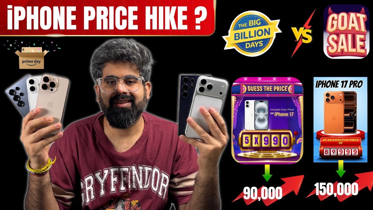All iPhone price GOAT vs Big billion days? iPhone Price hike? iPhone 17 Pro, iPhone 17, iPhone 16