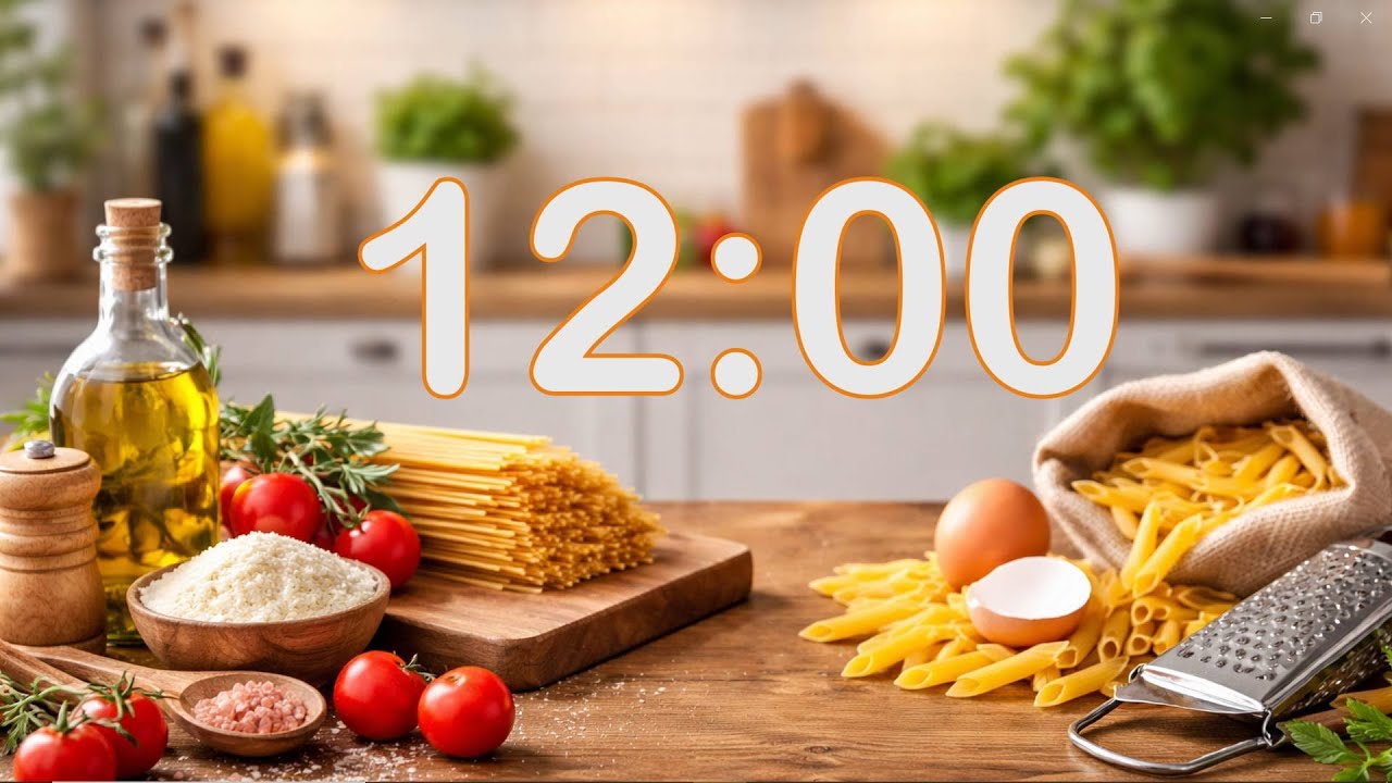 12 Minute Pasta Timer ⏱️ | Perfect Al Dente Every Time