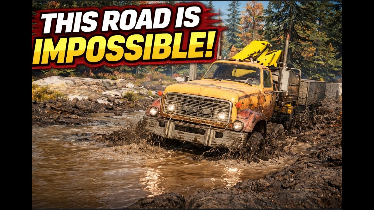 Impossible Mud Road! Can This Truck Survive the Deep Swamp  SnowRunner