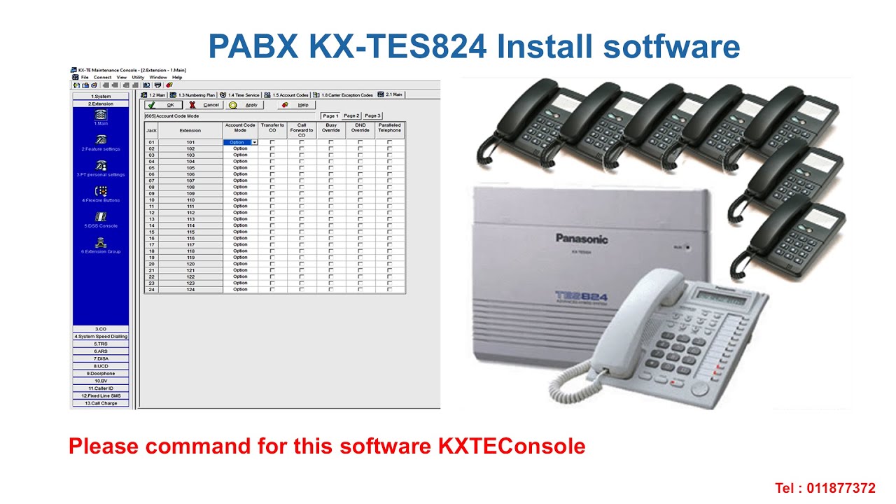 Panasonic KX-TES824 full installation program, KXTEConsole,