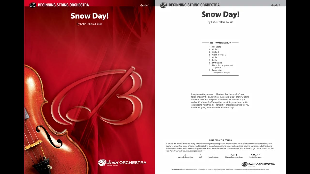 Snow Day, by Katie O'Hara LaBrie – Score & Sound