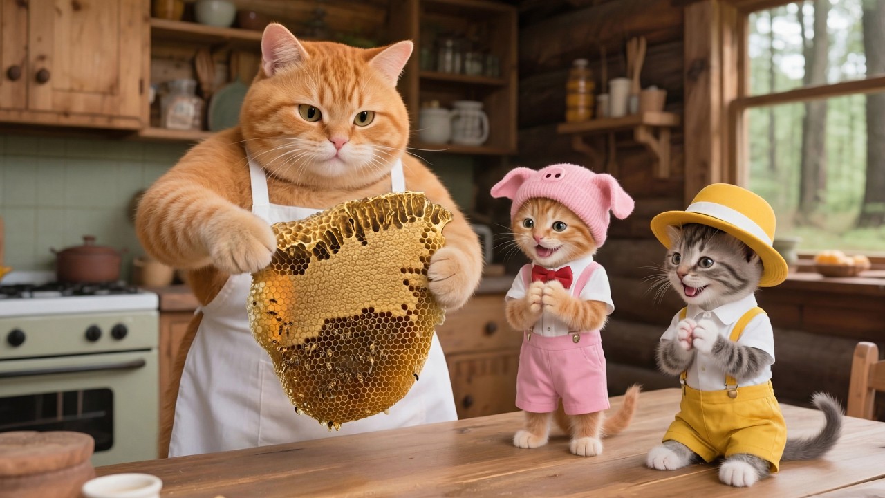 Mama Cat Uses Wild Honey to Make Delicious Dishes for the Little Kittens | Compilation Episode