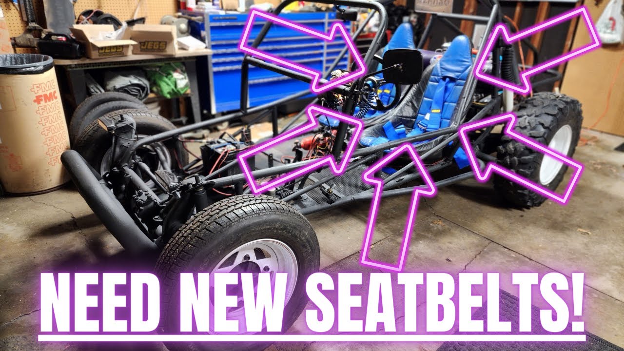 New Seat Belts are Finally Installed in the Dune Buggy! What a Difference!!!