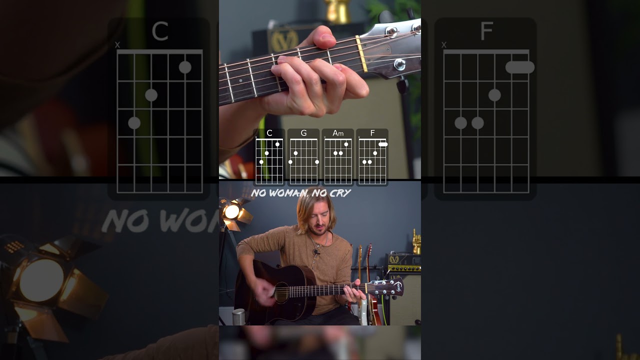 No Woman No Cry - 4 chord guitar song for beginners