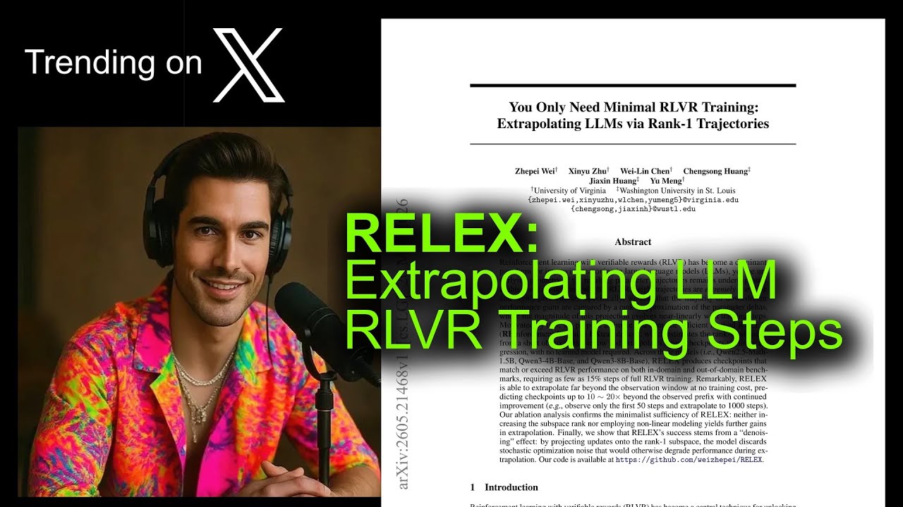 RELEX: Extrapolating LLM RLVR Training Steps