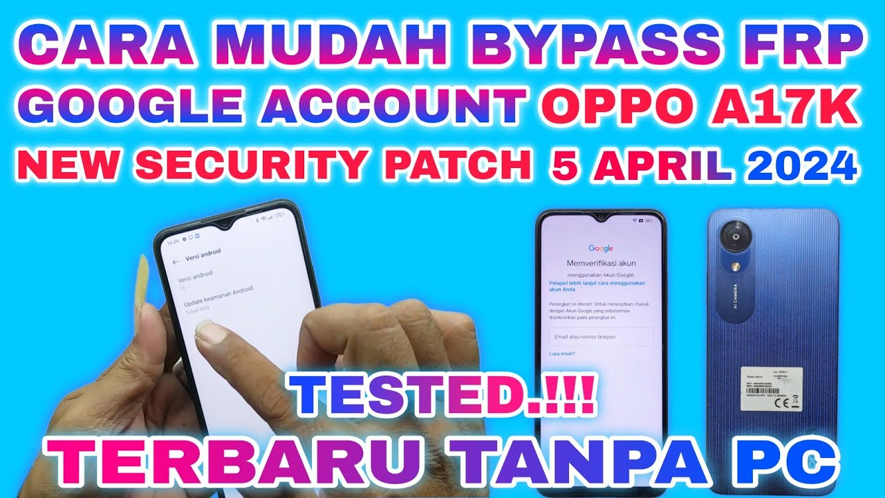 CARA BYPASS FRP OPPO A17 A17K 5 FEBRUARI 2024 TERBARU TANPA PC || HOW TO BYPASS FRP OPPO A17 A17K