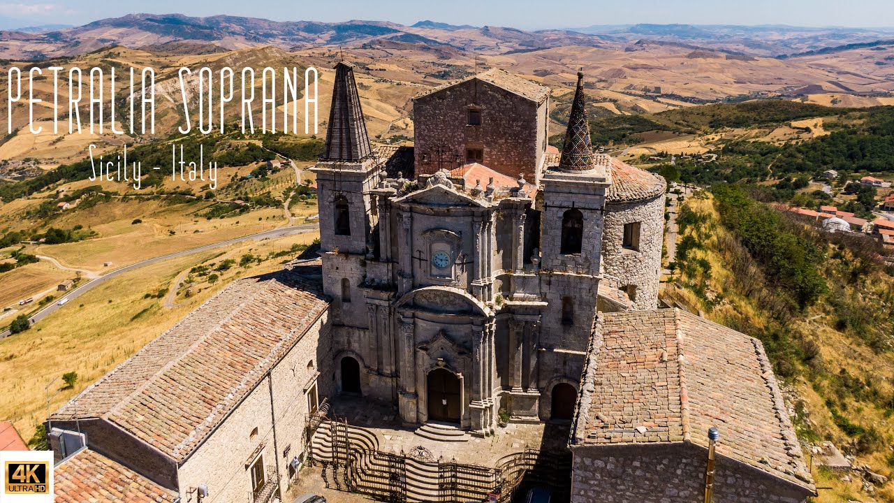 🇮🇹 4K drone video of Petralia Soprana, Sicily, Italy.