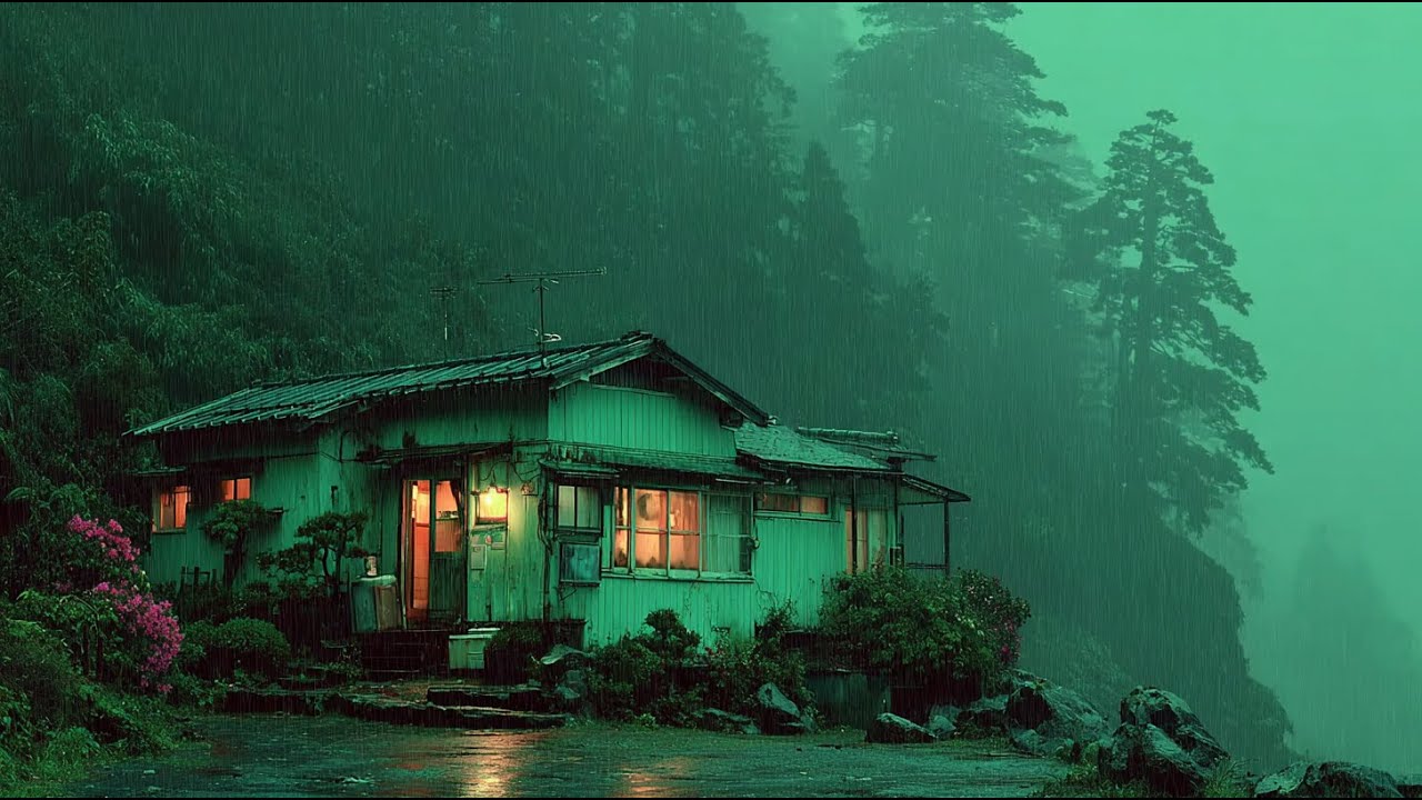 Rain Sounds Deep Sleep & Total Relaxation | Rain on a Wooden Cabin Roof | 4 Hours | No Ads
