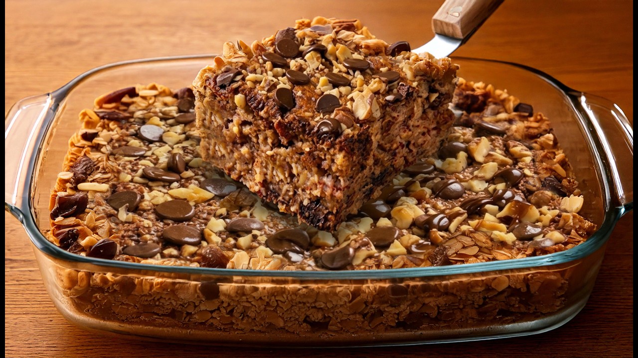 Diese Haferflocken-Torte mache ich 3 Mal die Woche! 😋 Nur 1 Form Dessert. Ohne Zucker und Mehl!