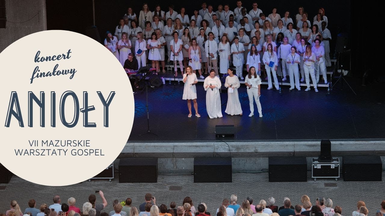 Fragment Finałowego Koncertu VII Mazurskich Warsztatów Gospel w amfiteatrze - Ełckie Centrum Kultury
