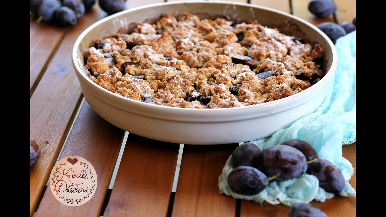 Einfaches Pflaumen Crumble || mit Dinkel-Hafer-Crunch || in der Runden Ofenhexe von Pampered Chef
